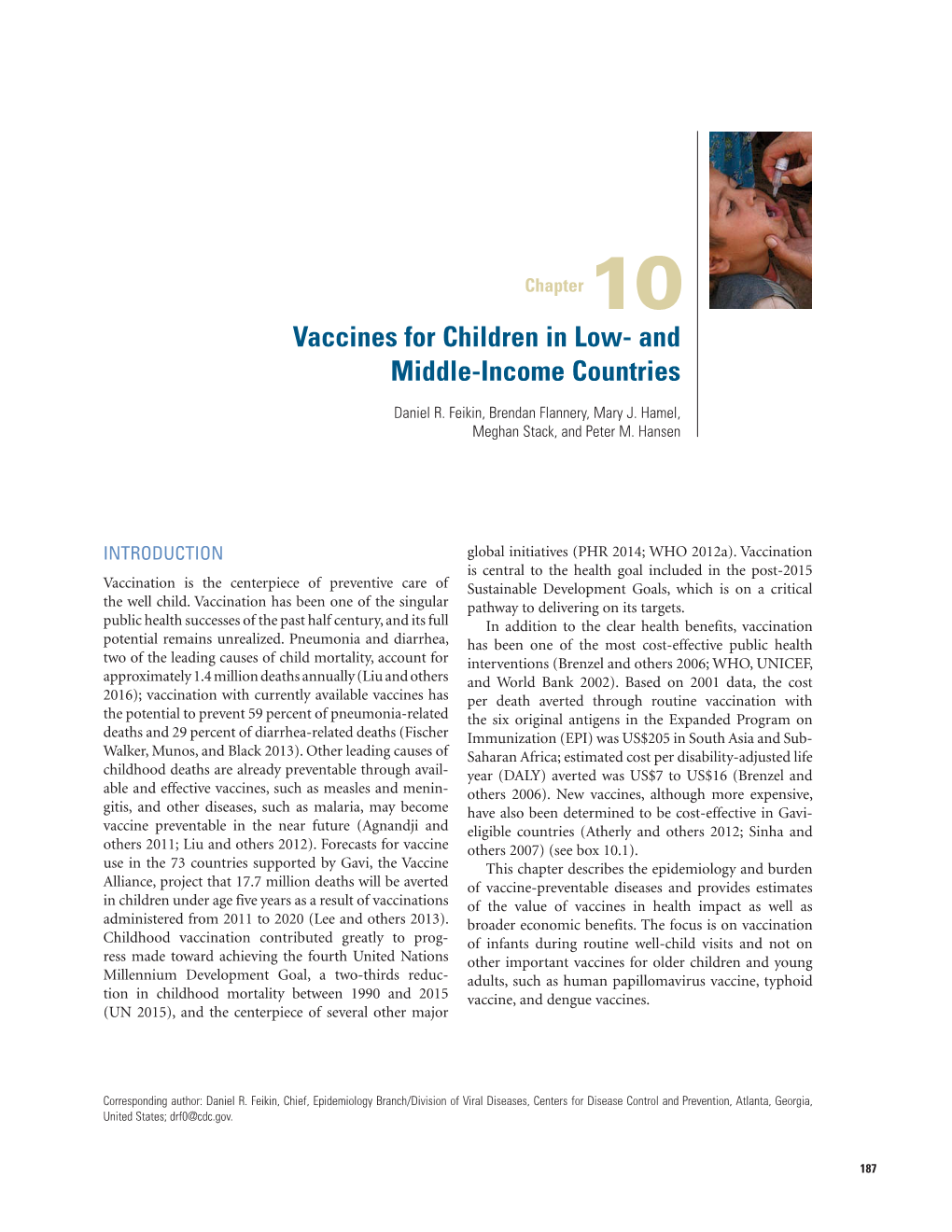 Vaccines for Children in Low- and Middle-Income Countries