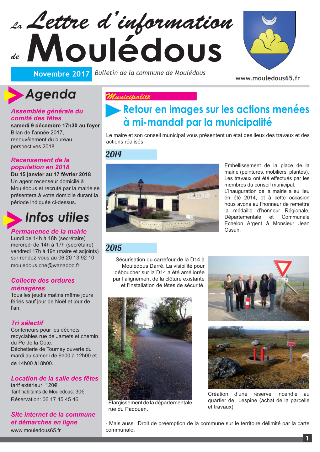 Moulédous Novembre 2017 Bulletin De La Commune De Moulédous