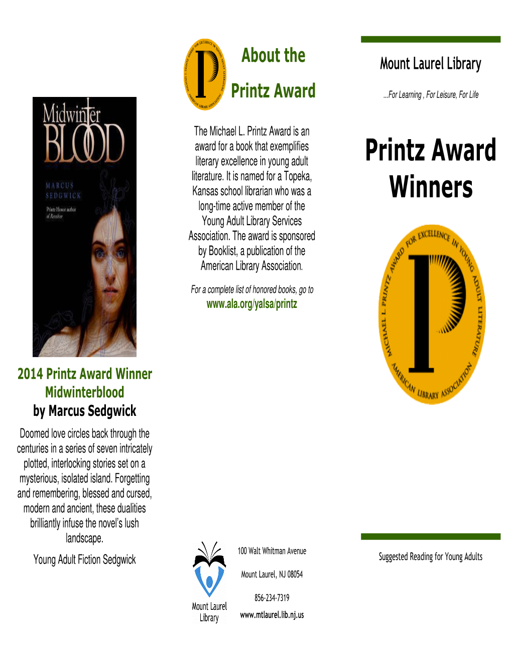 Printz Award Winners