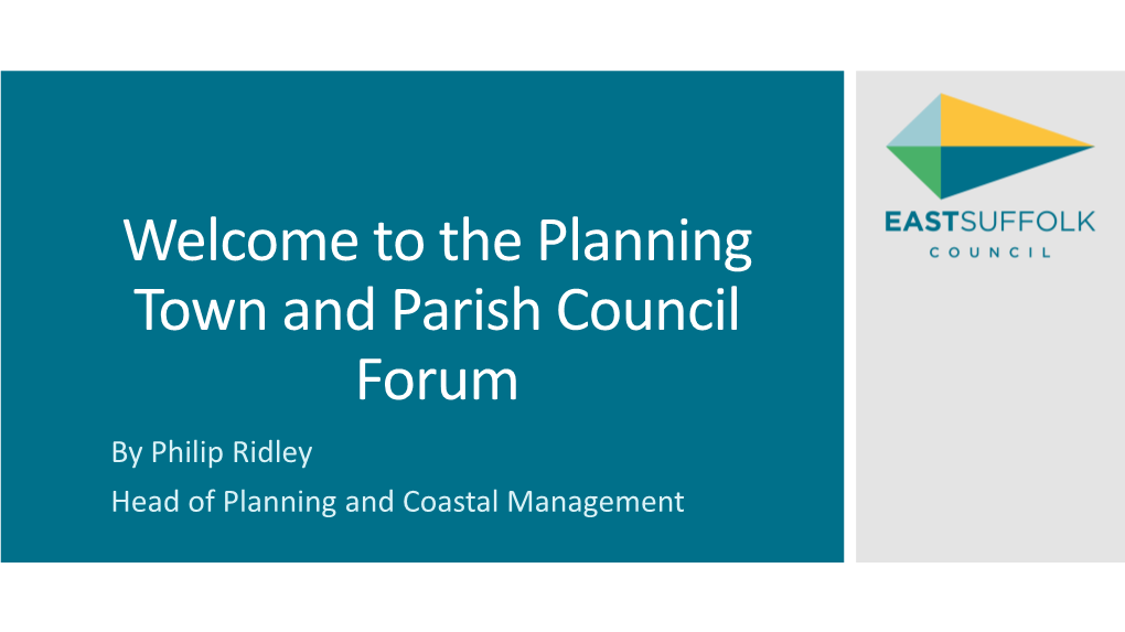 Town and Parish Council Forum Slides