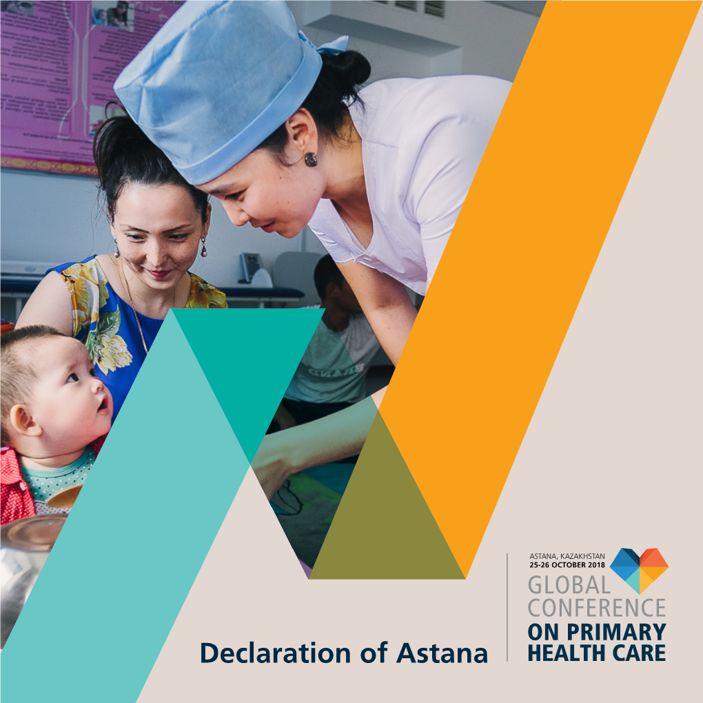 Declaration of Astana WHO/HIS/SDS/2018.61
