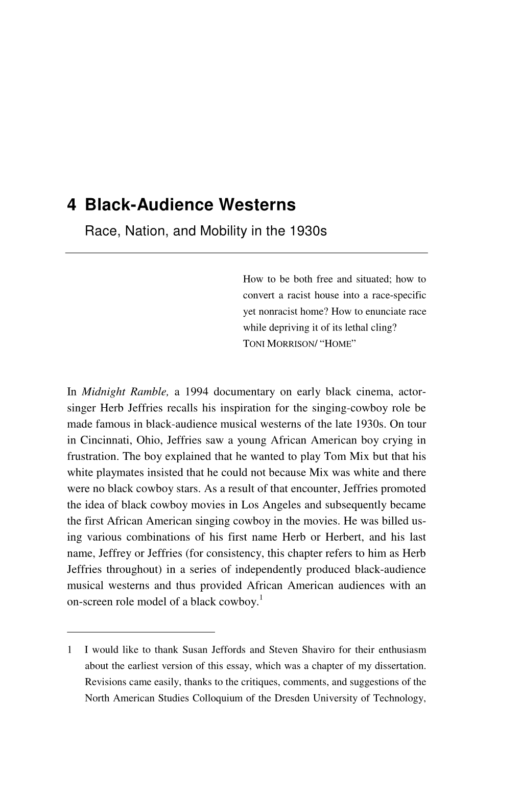 4 Black-Audience Westerns Race, Nation, and Mobility in the 1930S