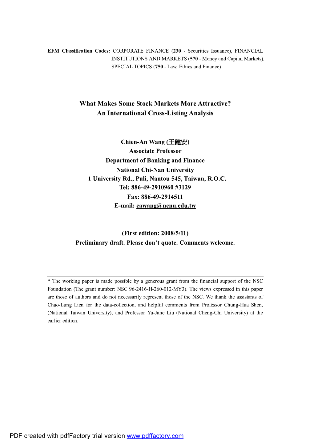 What Makes Some Stock Markets More Attractive? an International Cross-Listing Analysis