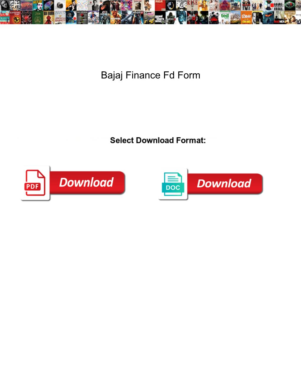 Bajaj Finance Fd Form