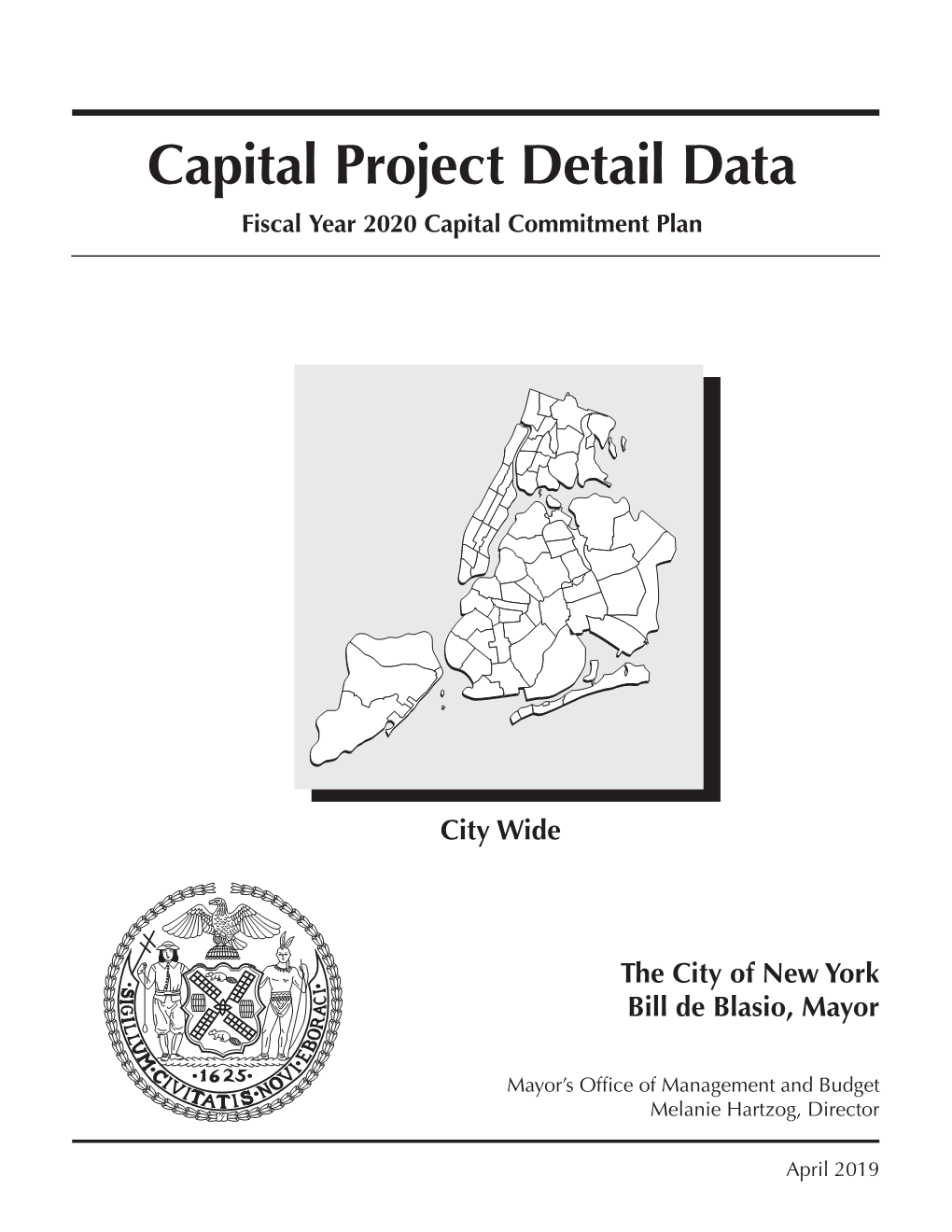 FY 2020 Executive Budget Capital Project Detail