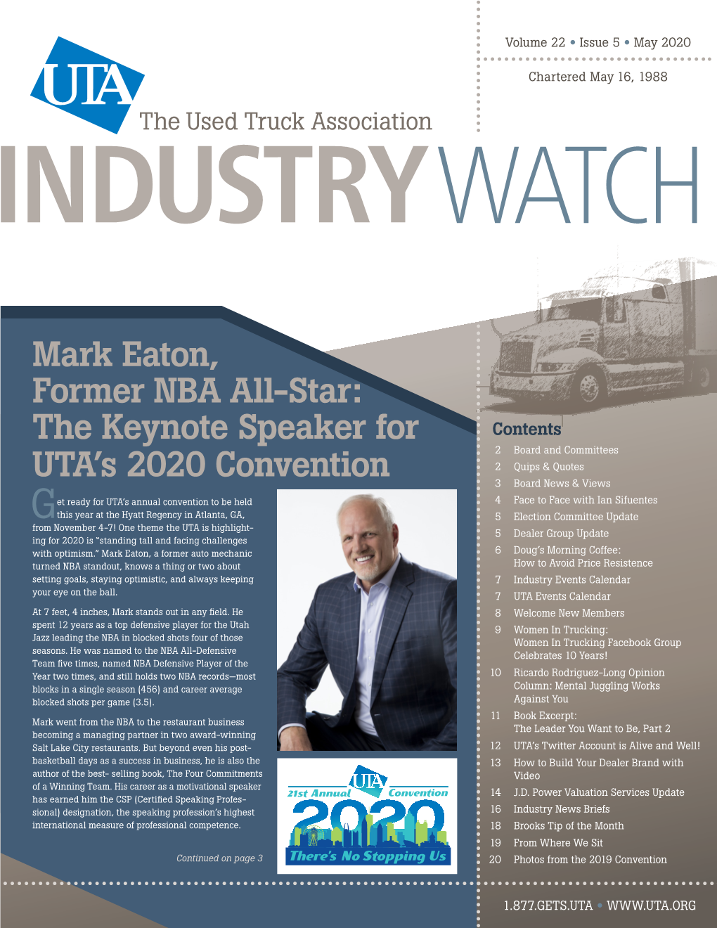 Mark Eaton, Former NBA All-Star: the Keynote Speaker for UTA's 2020