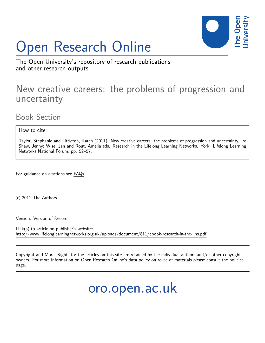 Open Research Online Oro.Open.Ac.Uk