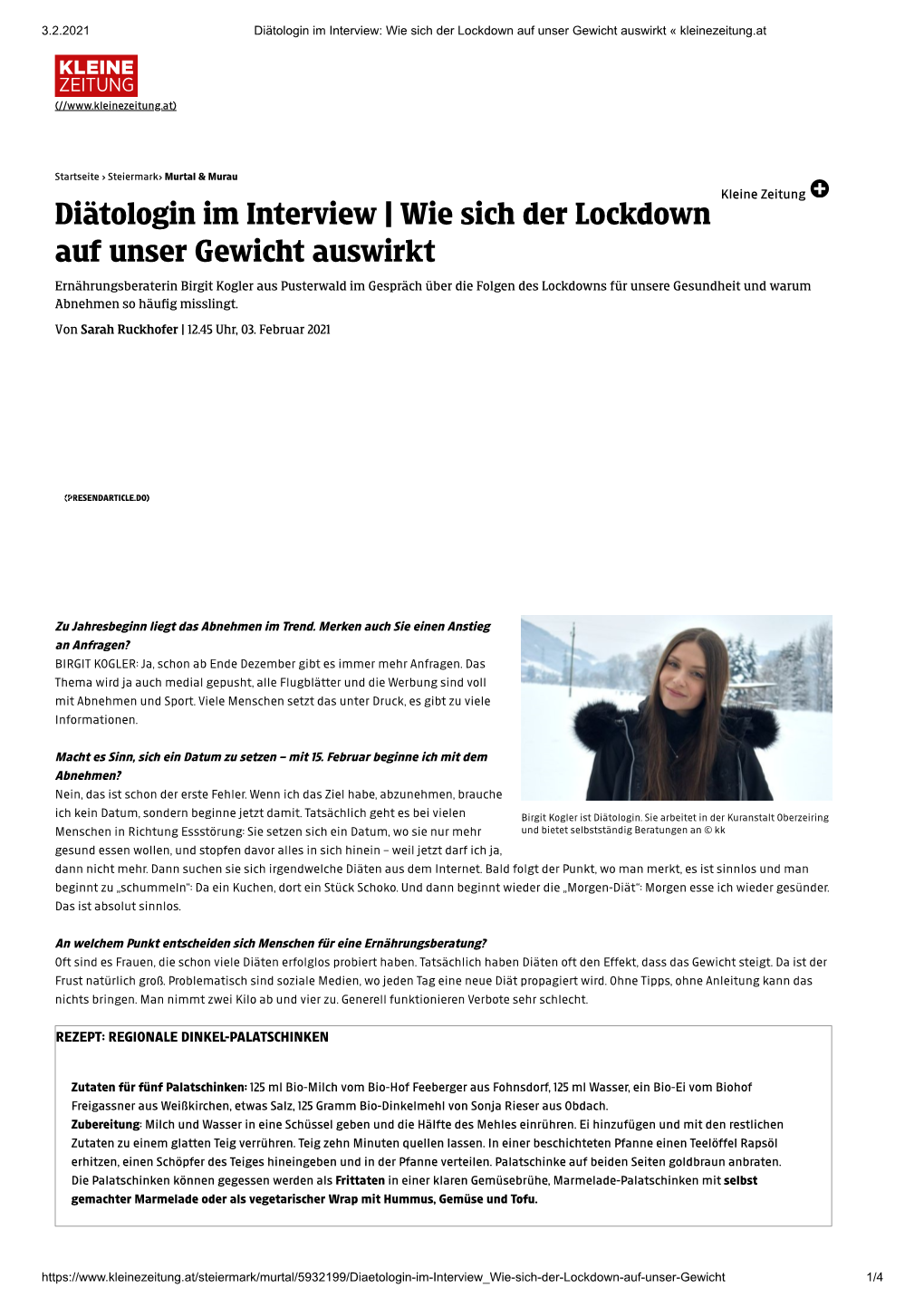 Diätologin Im Interview: Wie Sich Der Lockdown Auf Unser Gewicht Auswirkt « Kleinezeitung.At