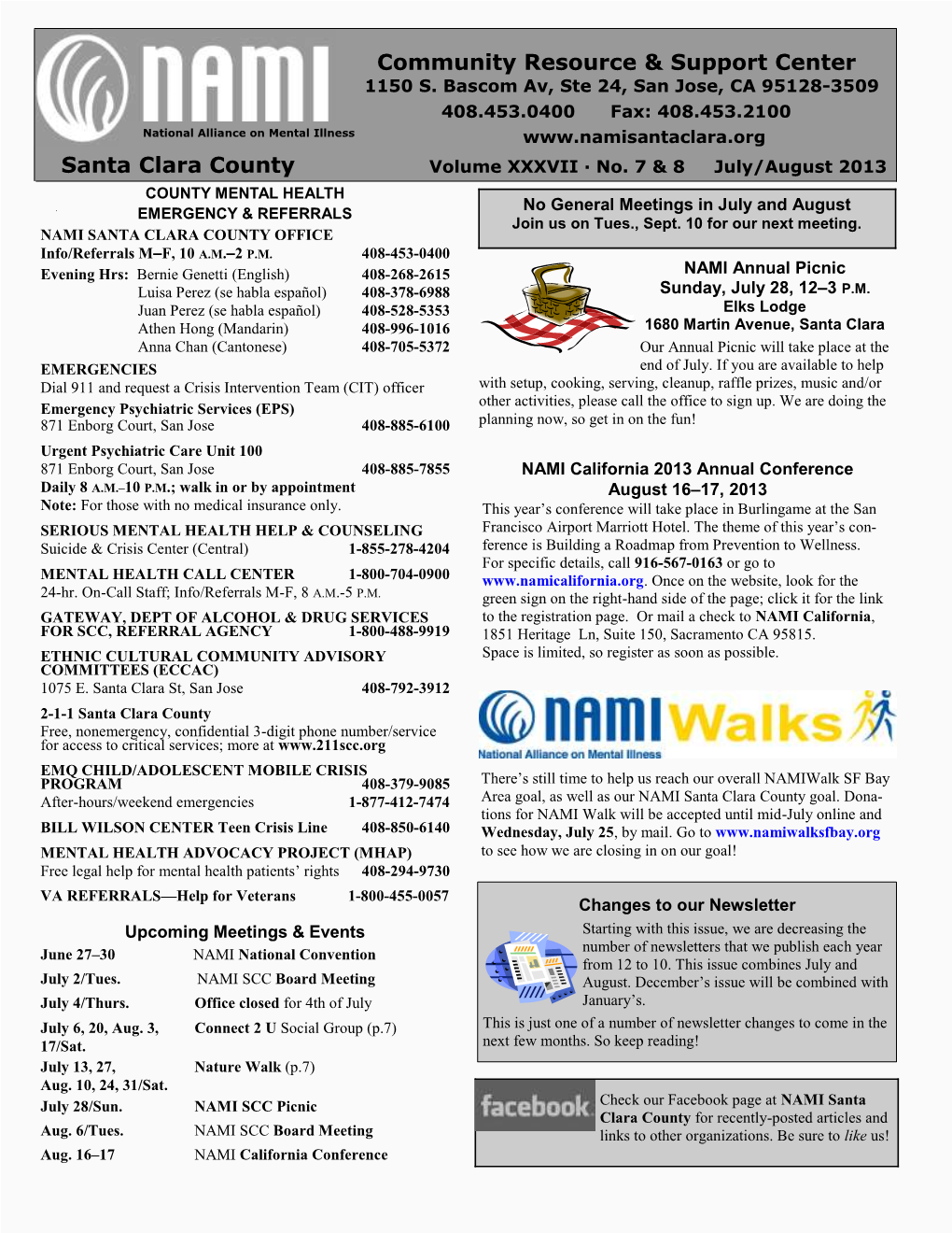 July – August 2013 Newsletter