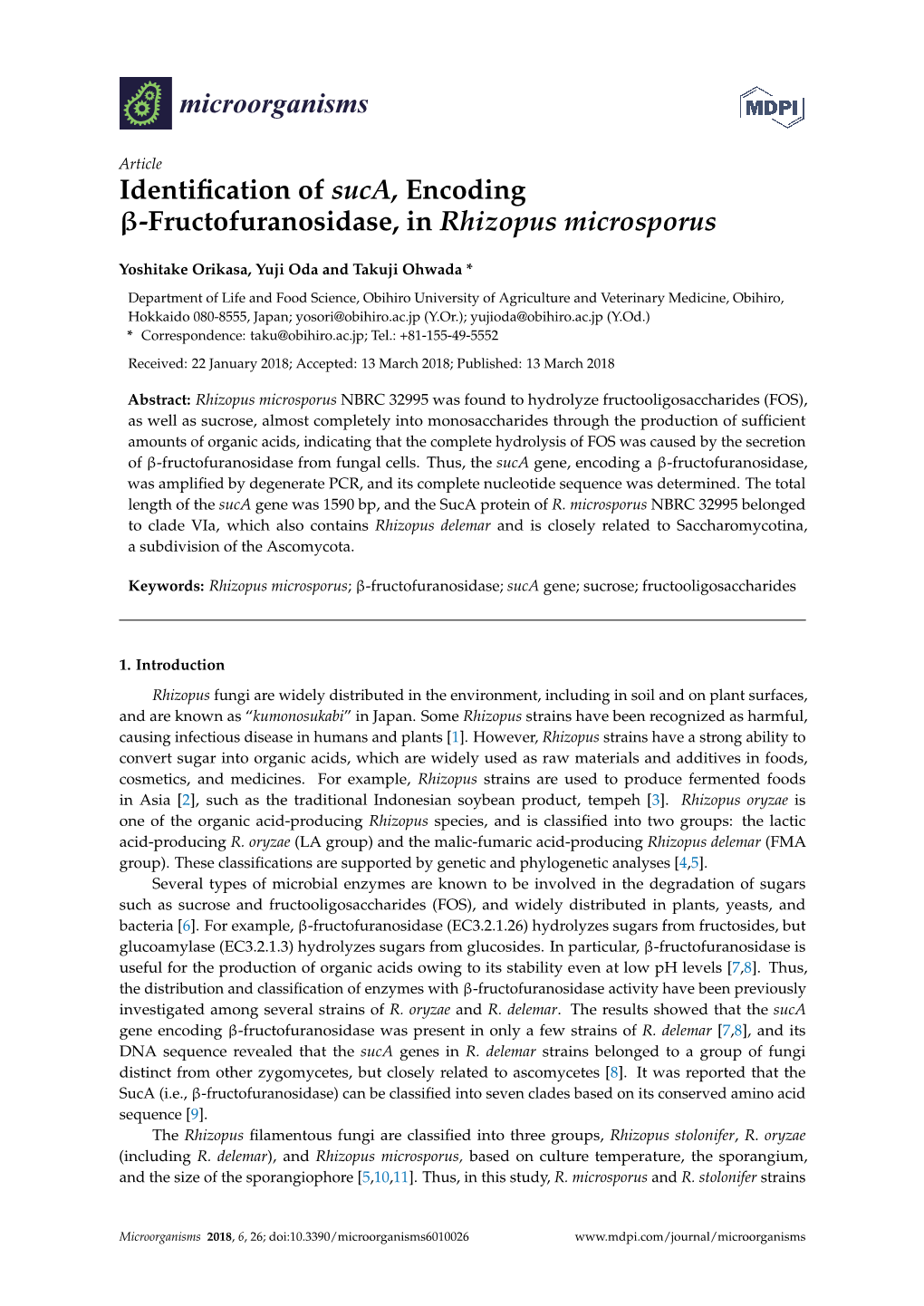 Fructofuranosidase, in Rhizopus Microsporus