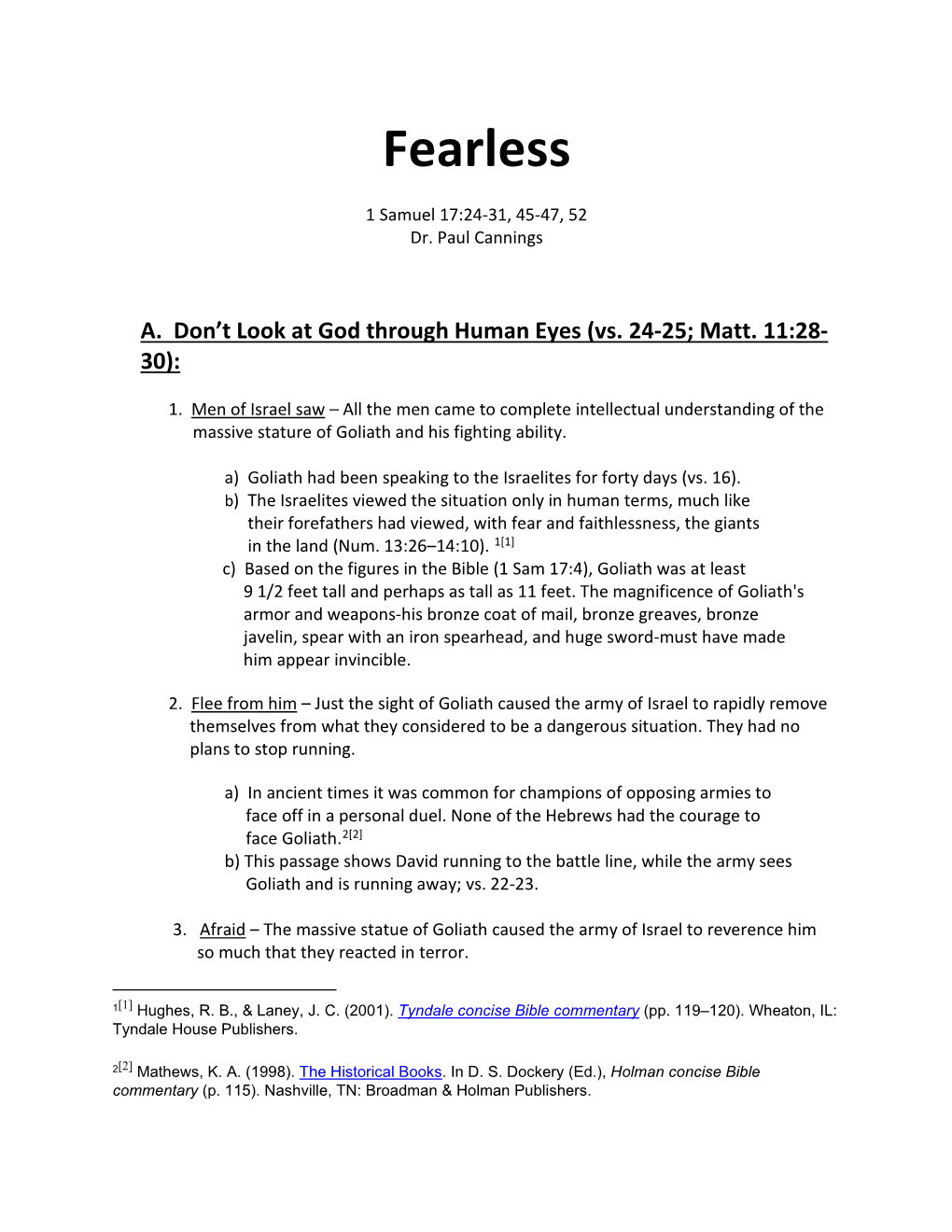 Sermon Notes