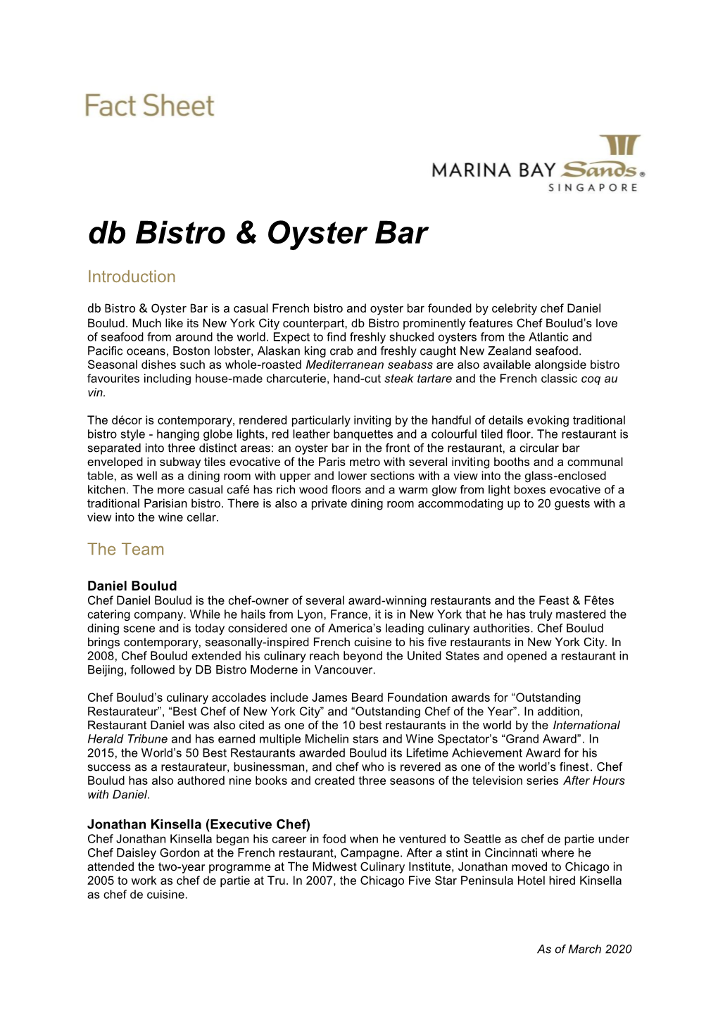 Db Bistro & Oyster