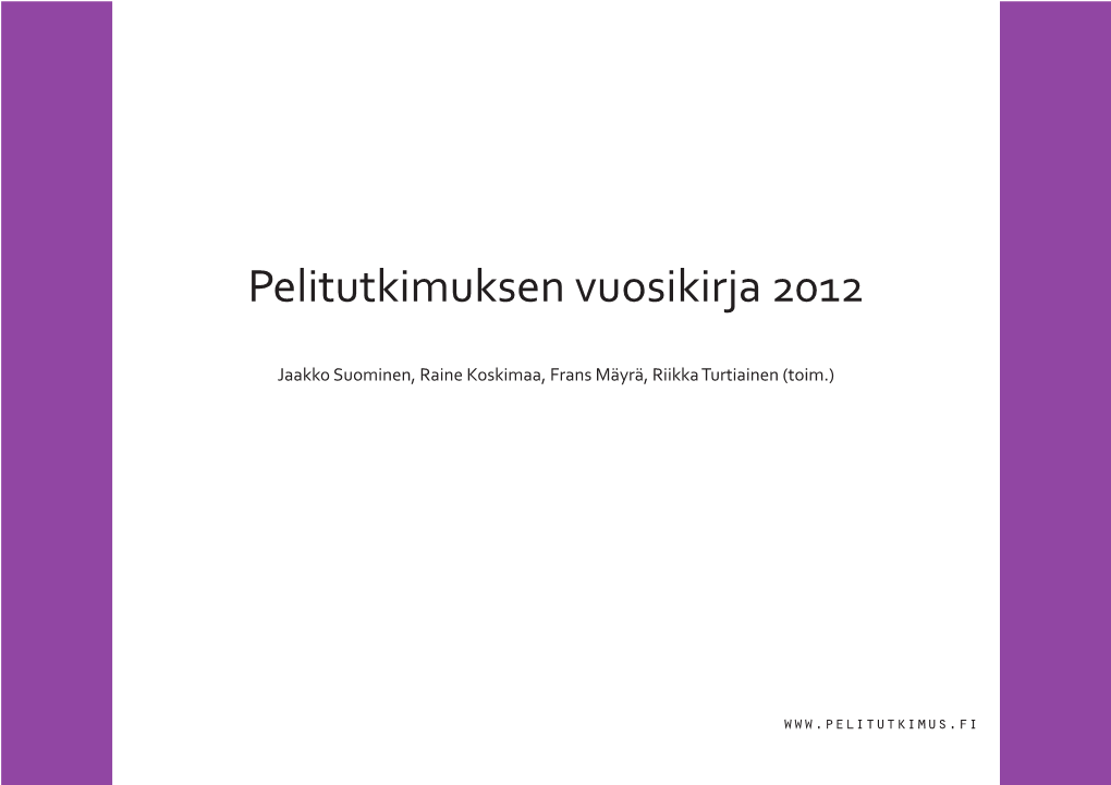 Pelitutkimuksen Vuosikirja 2012