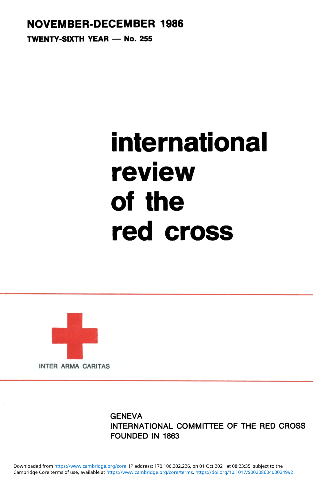 International Review of the Red Cross