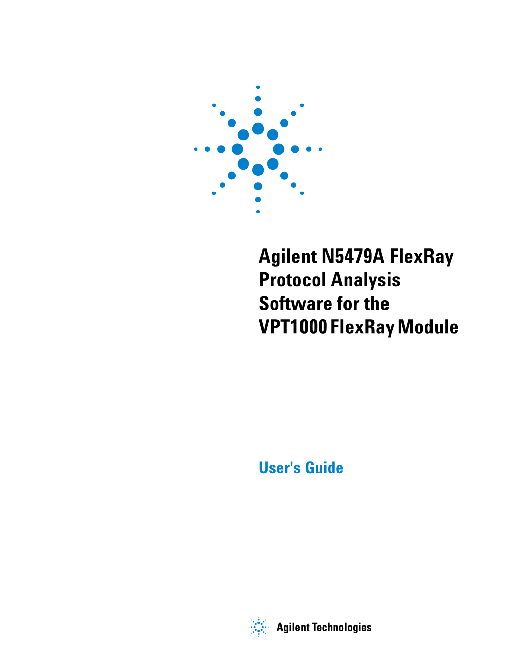 Agilent N5479A Flexray Protocol Analysis Software for the VPT1000 Flexray Module