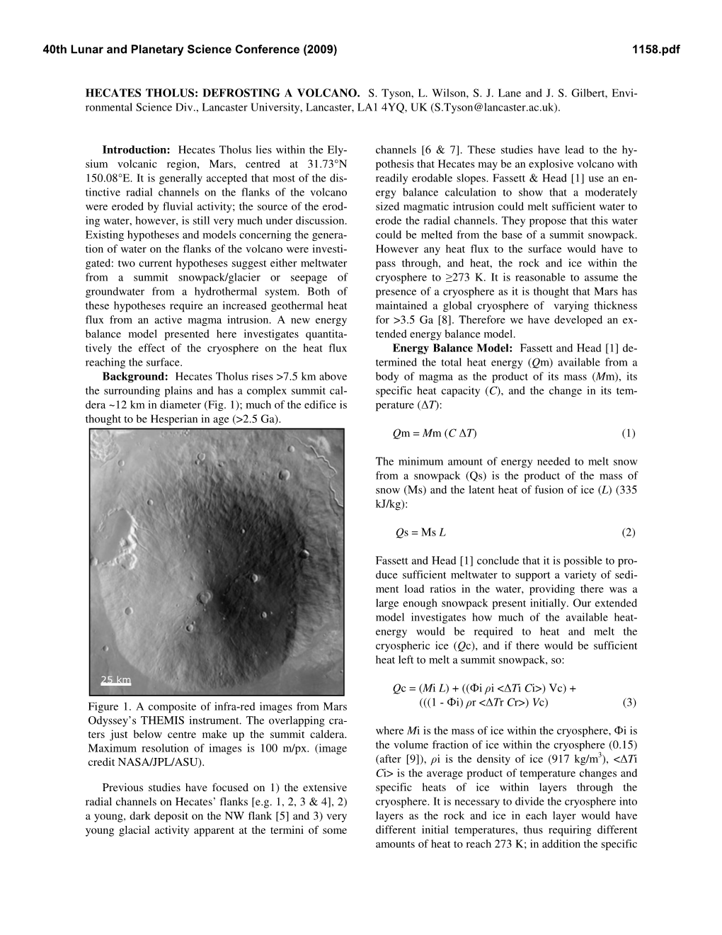 Hecates Tholus: Defrosting a Volcano