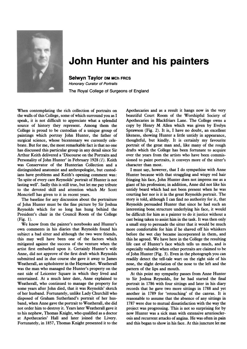 John Hunter and His Painters