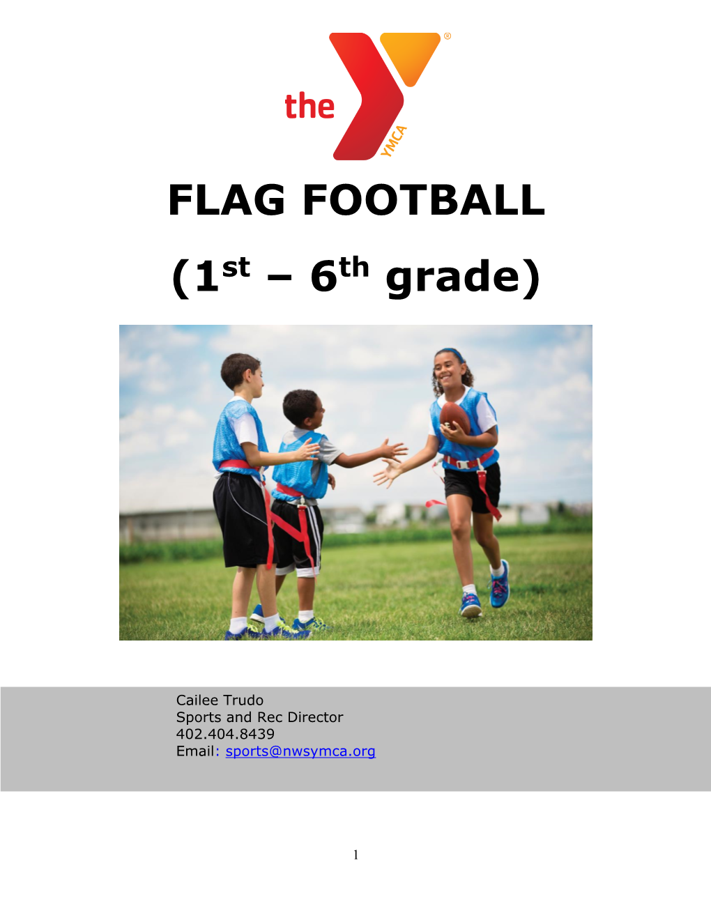 FLAG FOOTBALL (1St – 6Th Grade)