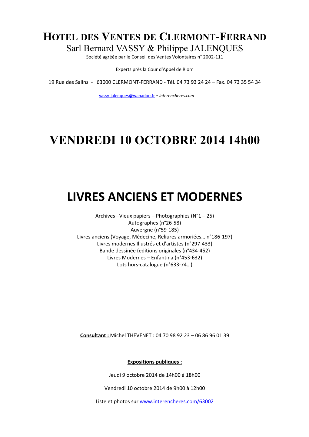 Livres Anciens Et Modernes