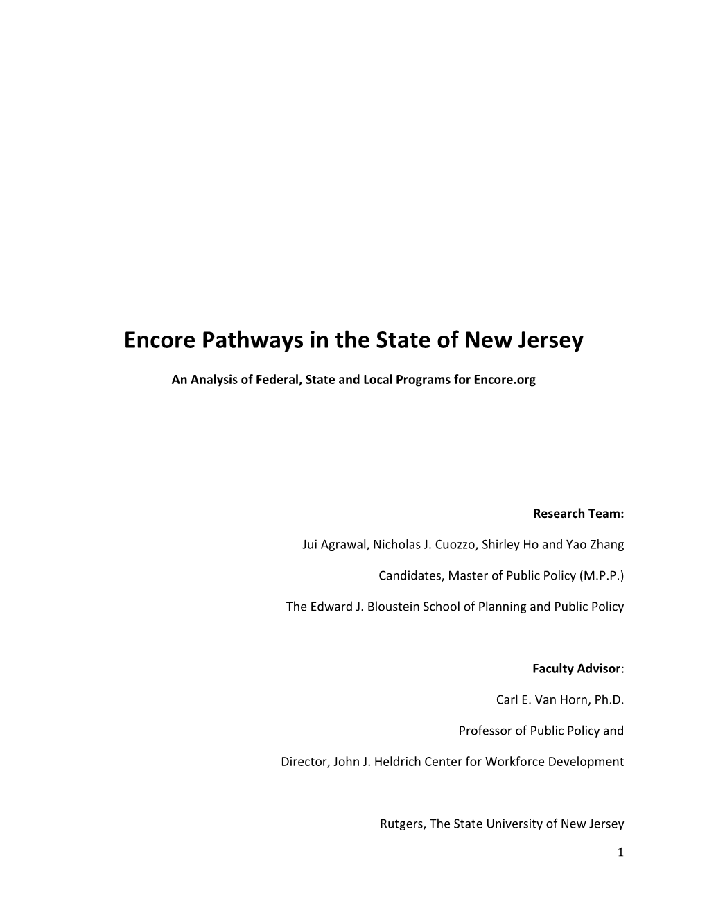 Encore Pathways in the State of New Jersey