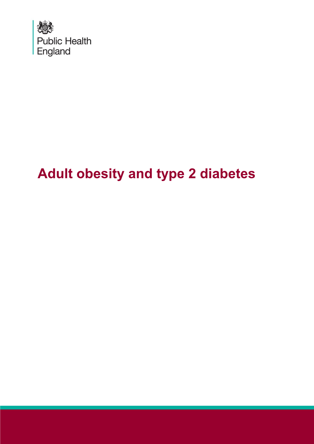 Adult Obesity and Type 2 Diabetes