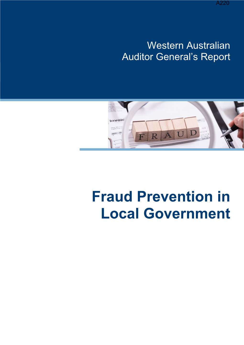 Fraud Prevention in Local Government A221