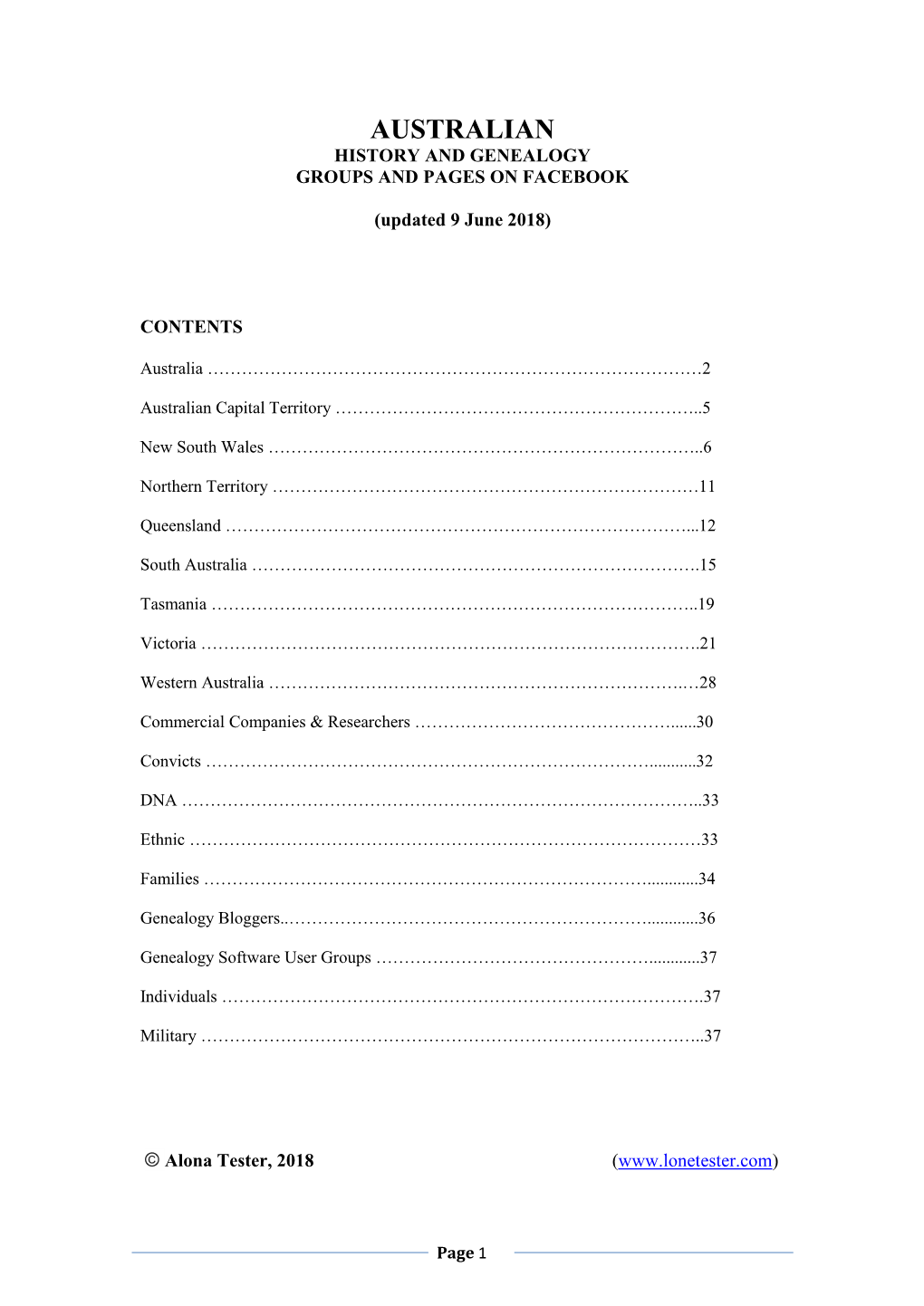 Australian Genealogy and History