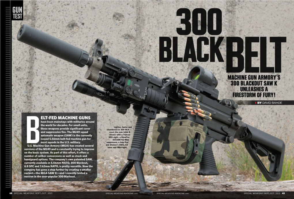 Black Beltmachine Gun Armory's 300 Blackout Saw