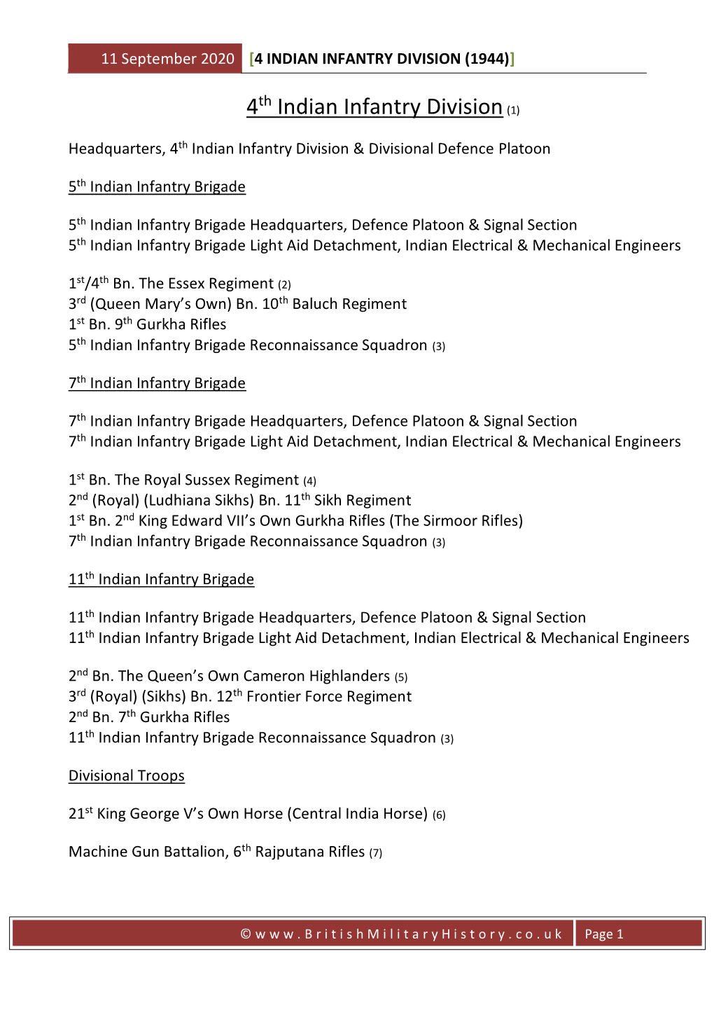 4 Indian Infantry Division (1944-45)