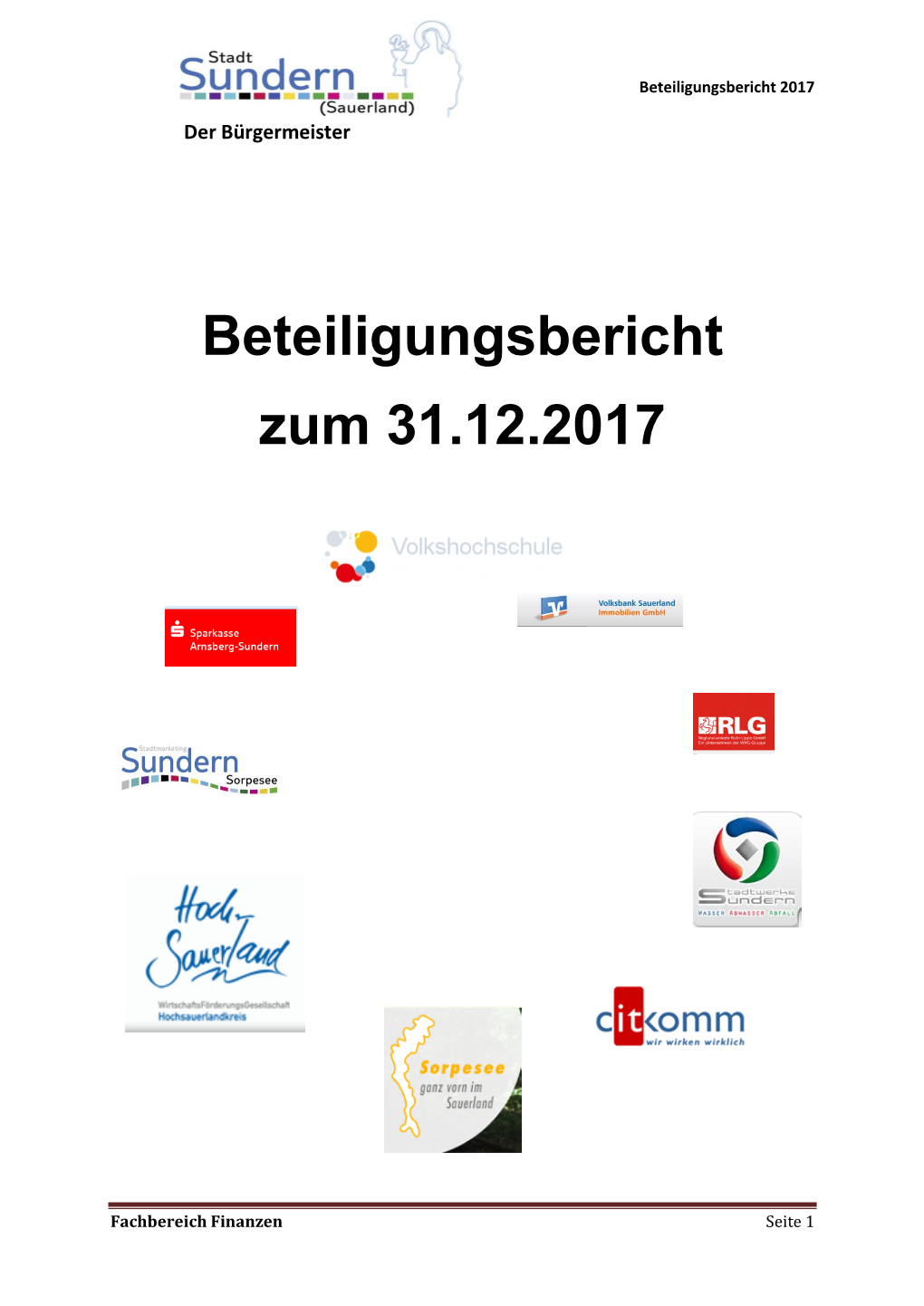 Beteiligungsbericht Zum 31.12.2017