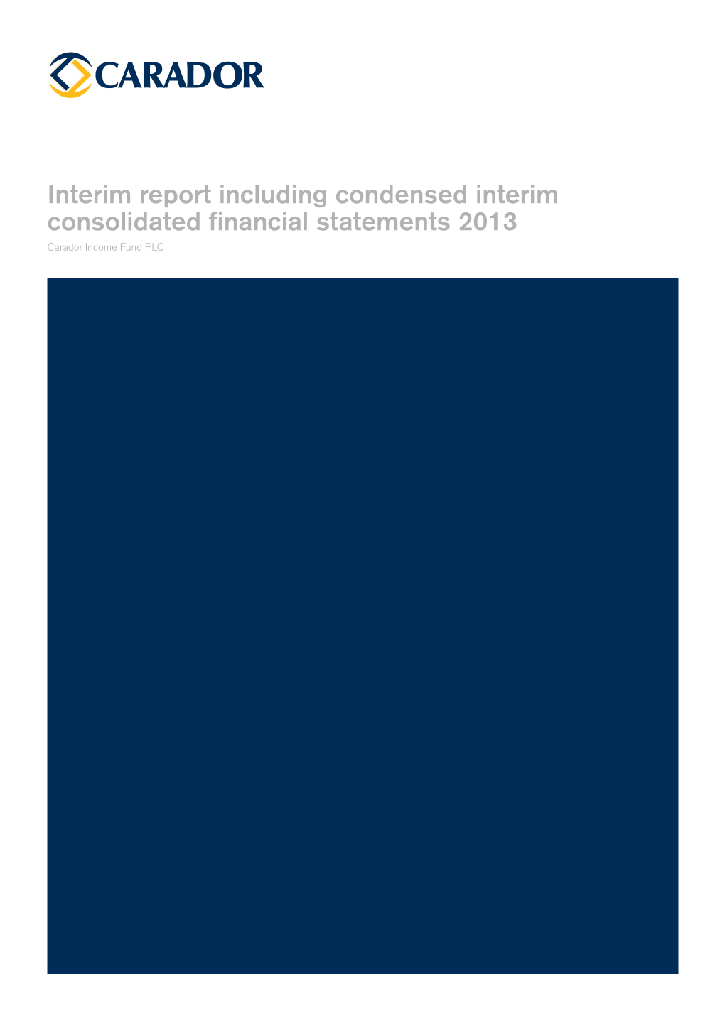 Interim Report Including Condensed Interim Consolidated Financial