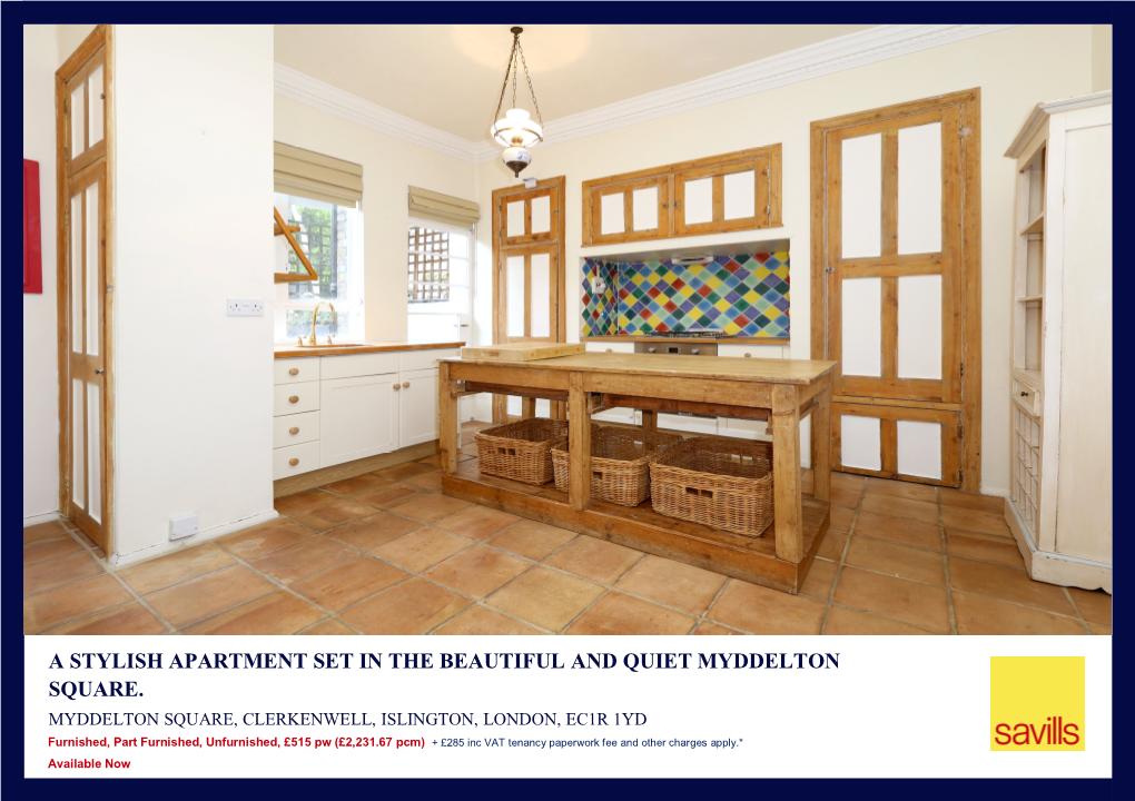 A Stylish Apartment Set in the Beautiful and Quiet Myddelton Square