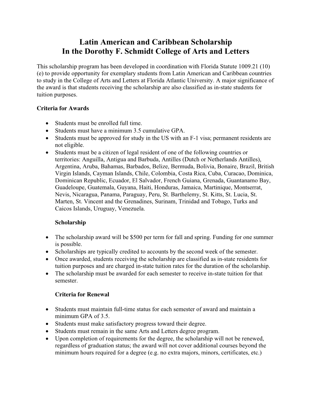 Latin American and Caribbean Scholarship in the Dorothy F. Schmidt College of Arts and Letters