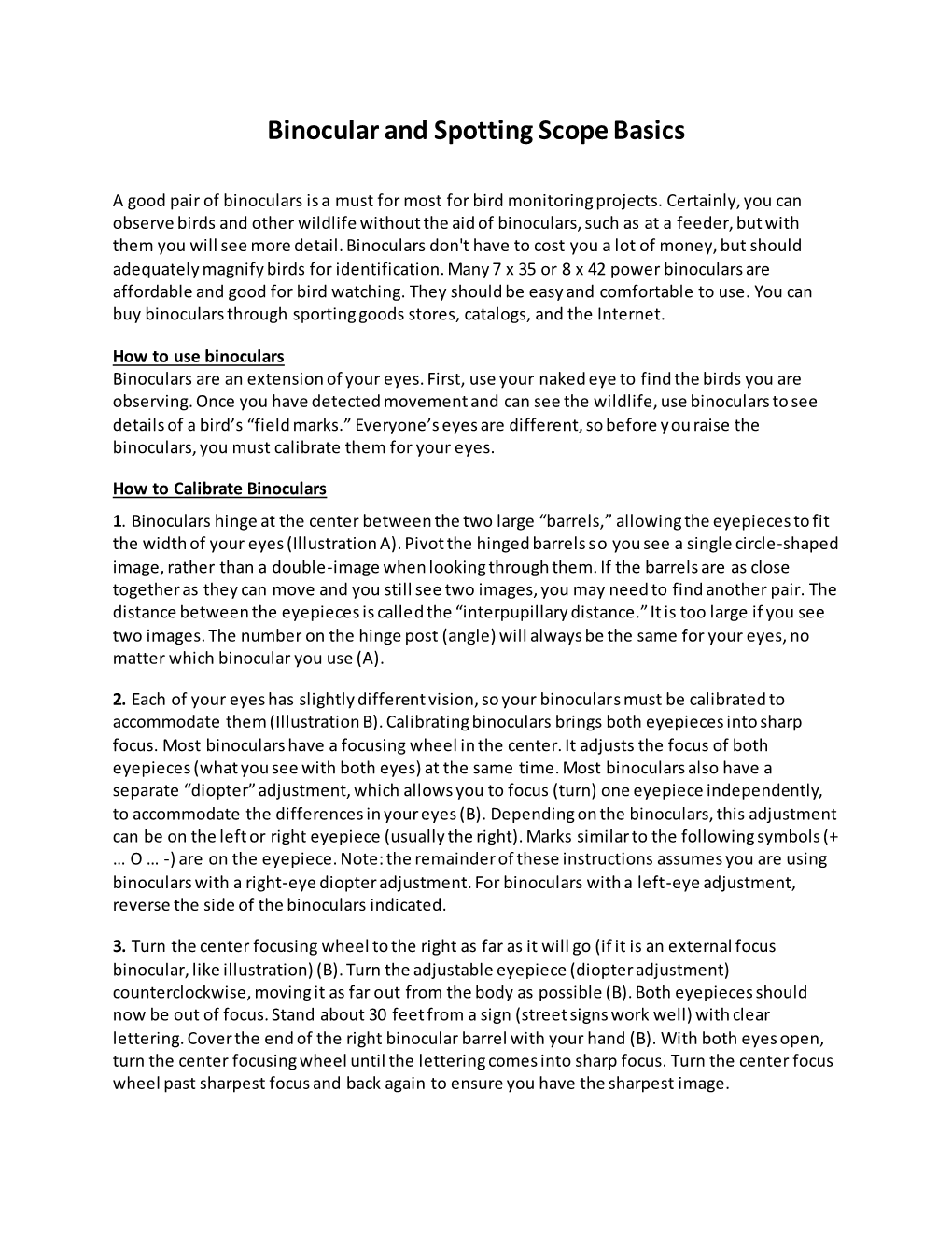 Binocular and Spotting Scope Basics
