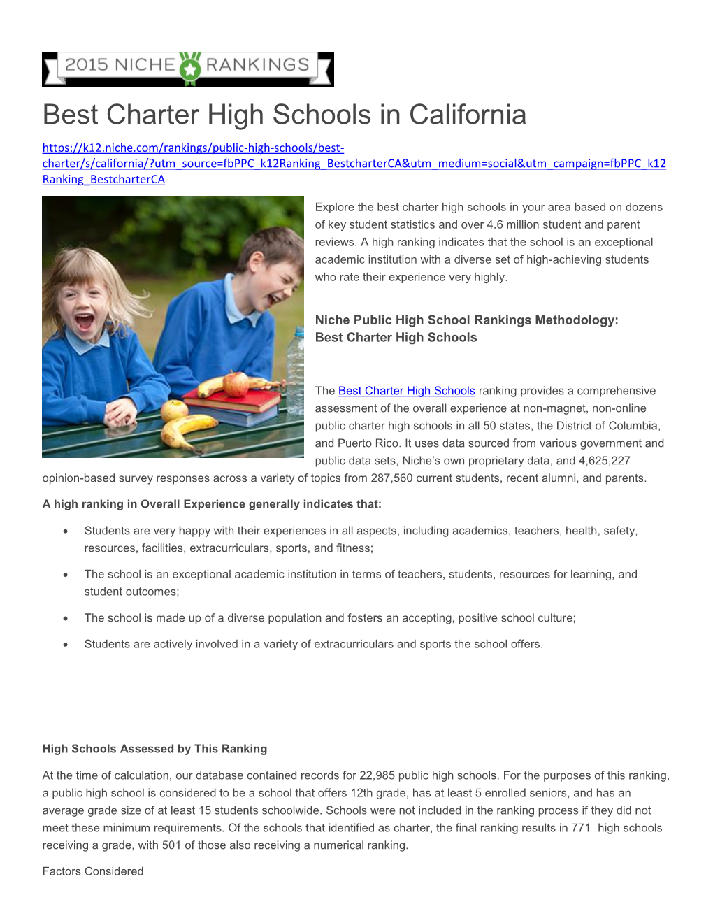 Best Charter High Schools in California