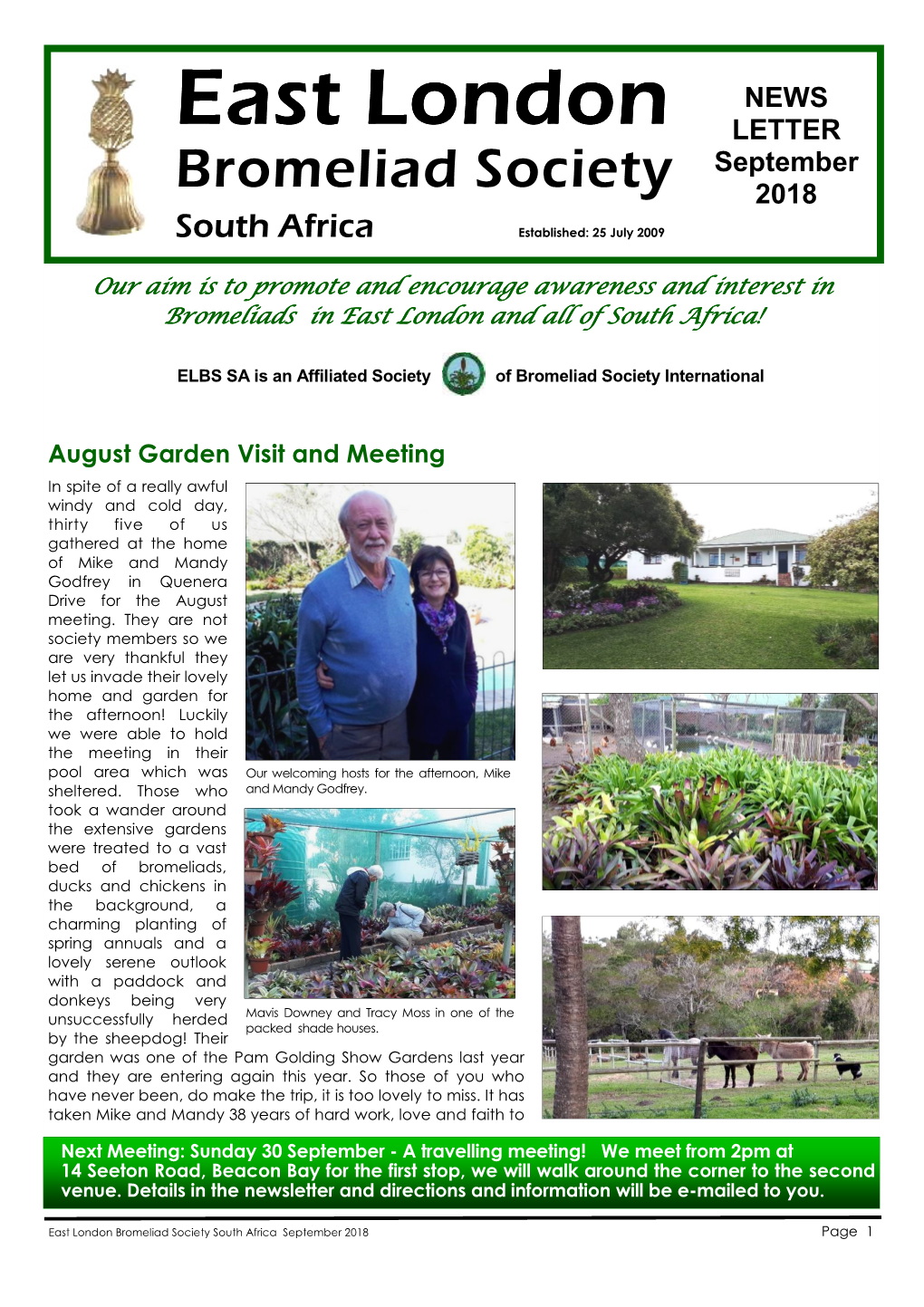 ELBS SA Newsletter September 2018