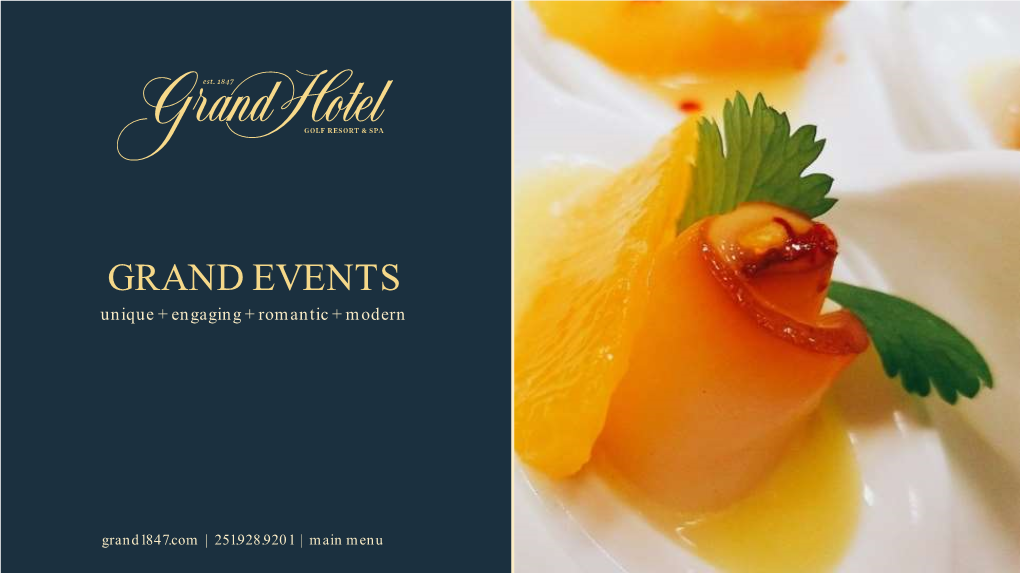 Grand Event Menu