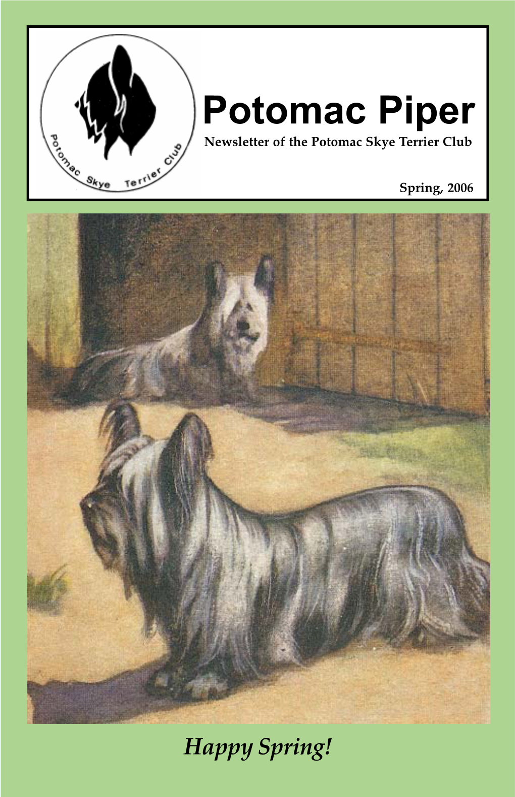 Potomac Piper Newsletter of the Potomac Skye Terrier Club