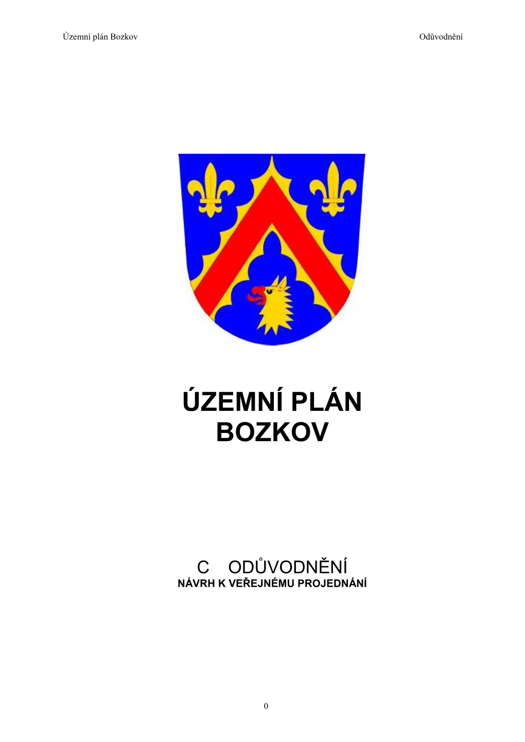 Územní Plán Bozkov Od Ůvodn Ění