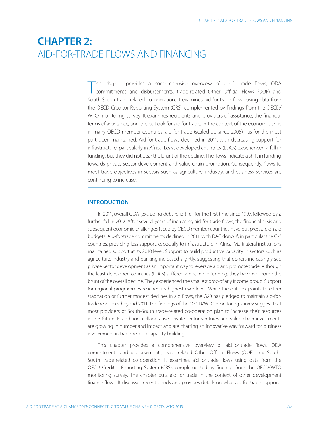 Chapter 2: Aid-For-Trade Flows and Financing