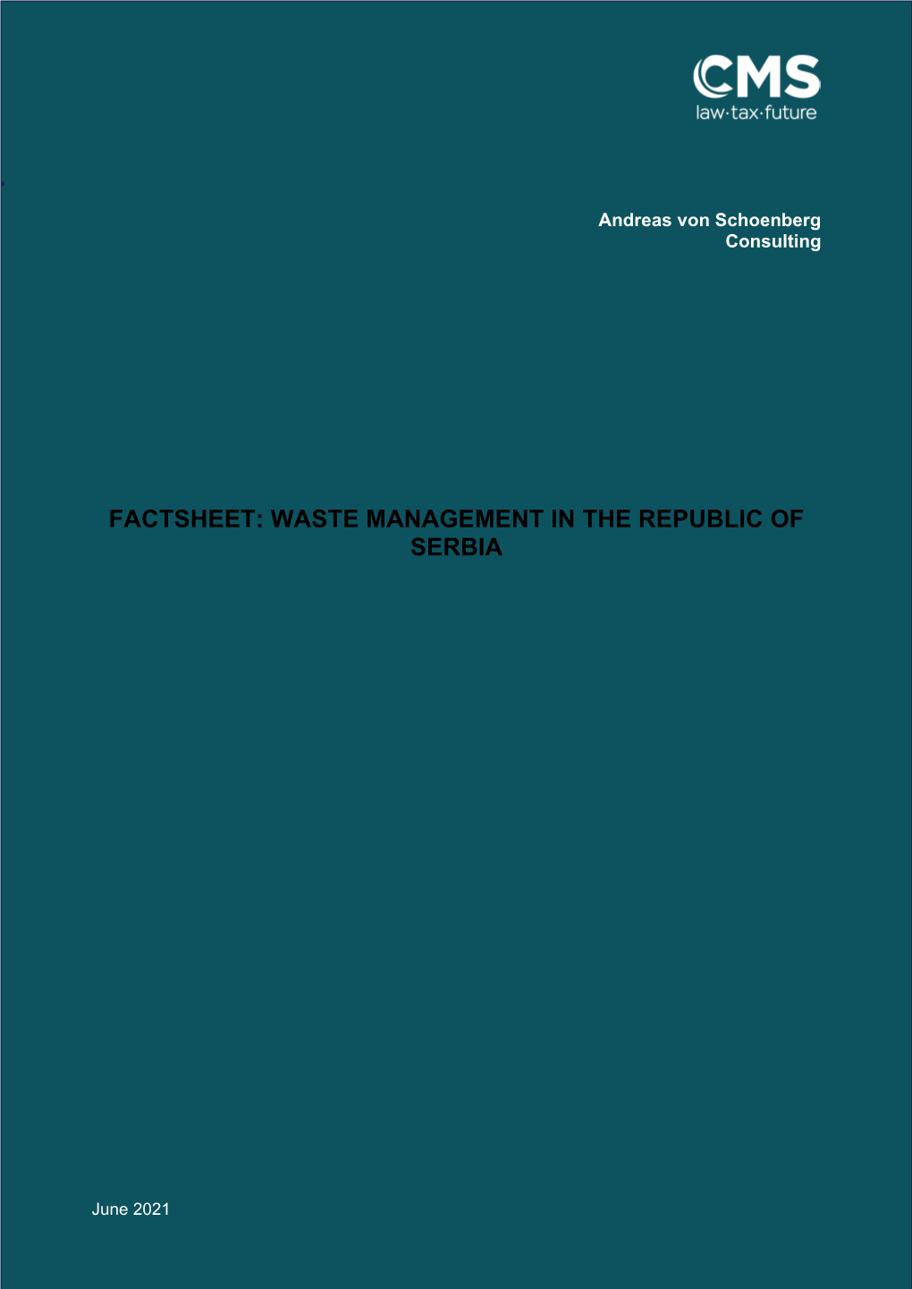 Waste Management in the Republic of Serbia