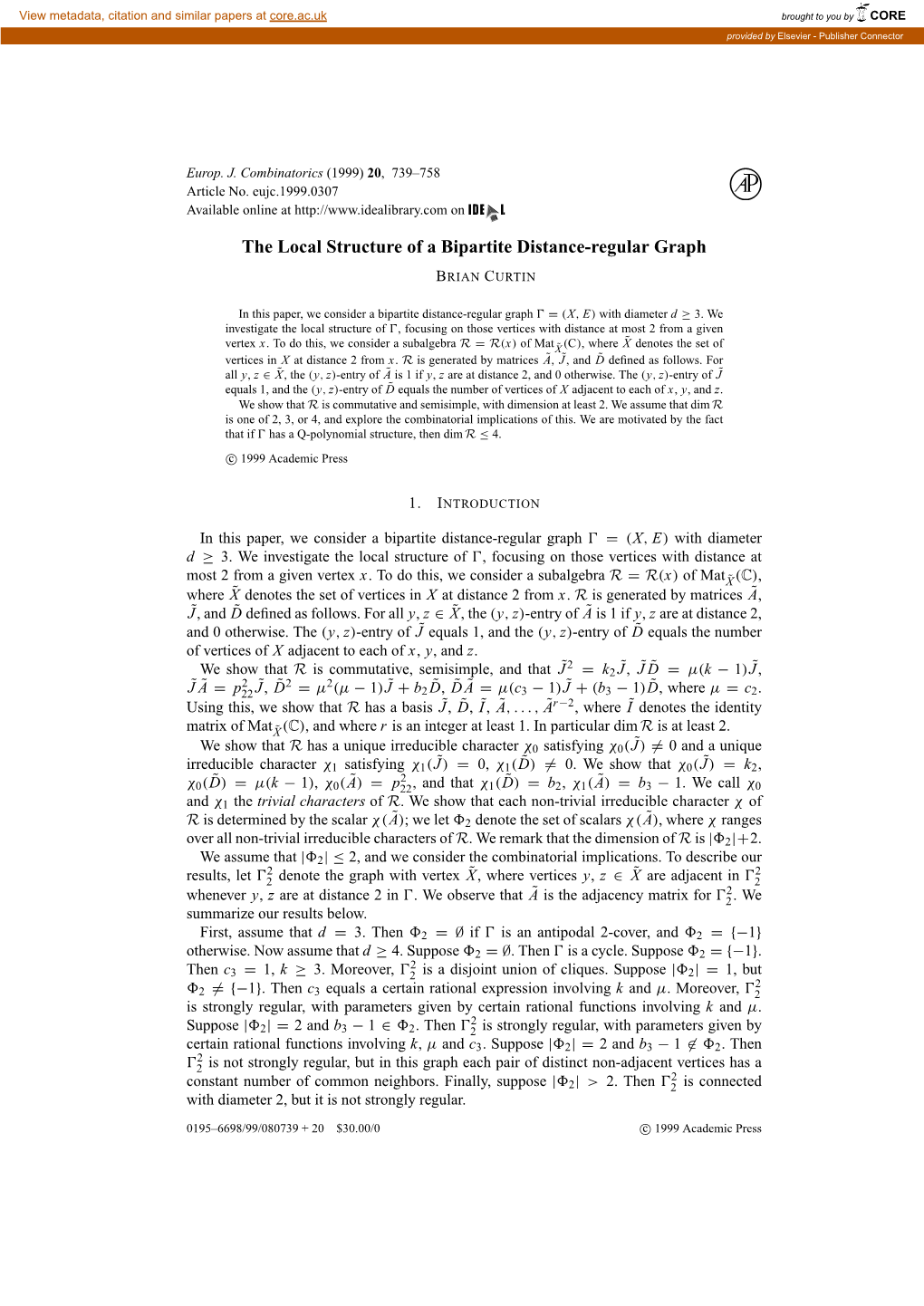 The Local Structure of a Bipartite Distance-Regular Graph