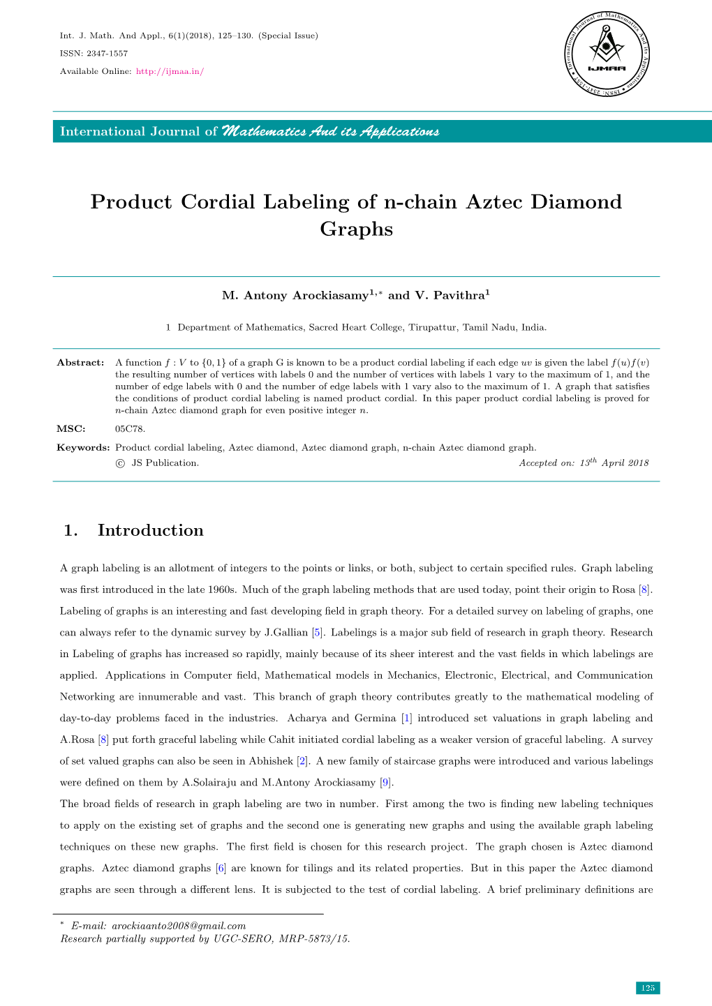 Product Cordial Labeling of N-Chain Aztec Diamond Graphs