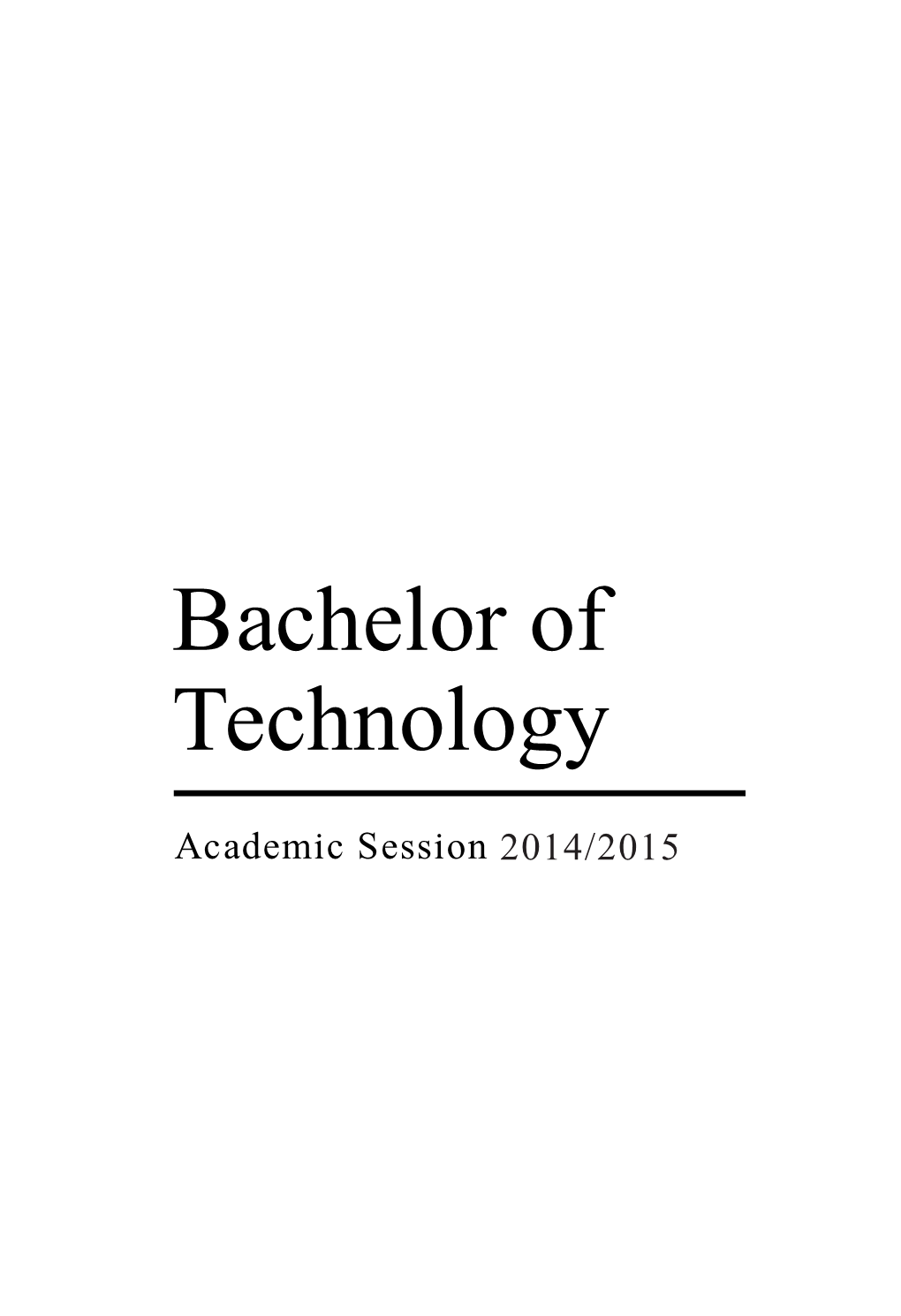 Bachelor of Technology