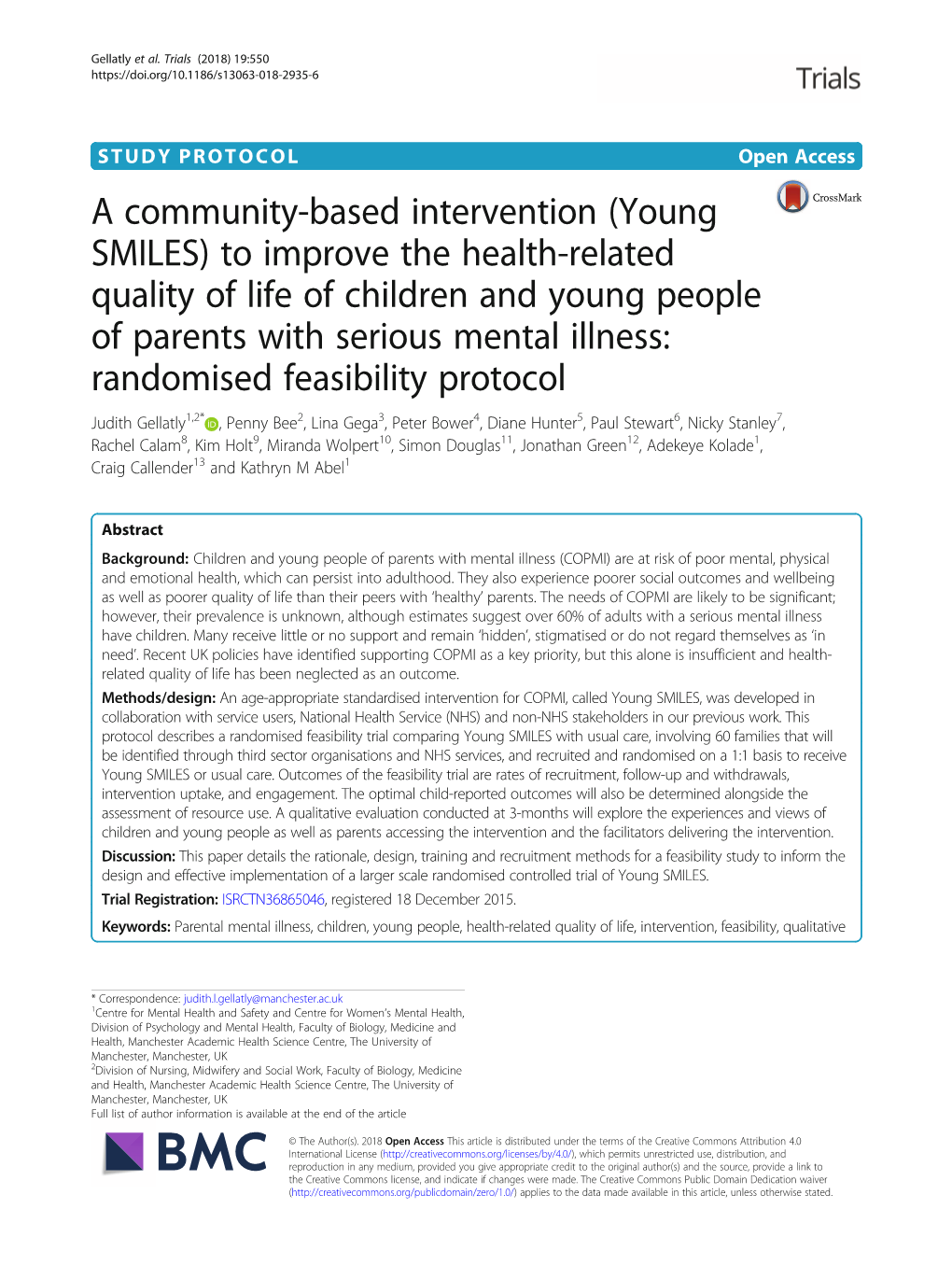A Community-Based Intervention (Young SMILES) to Improve The
