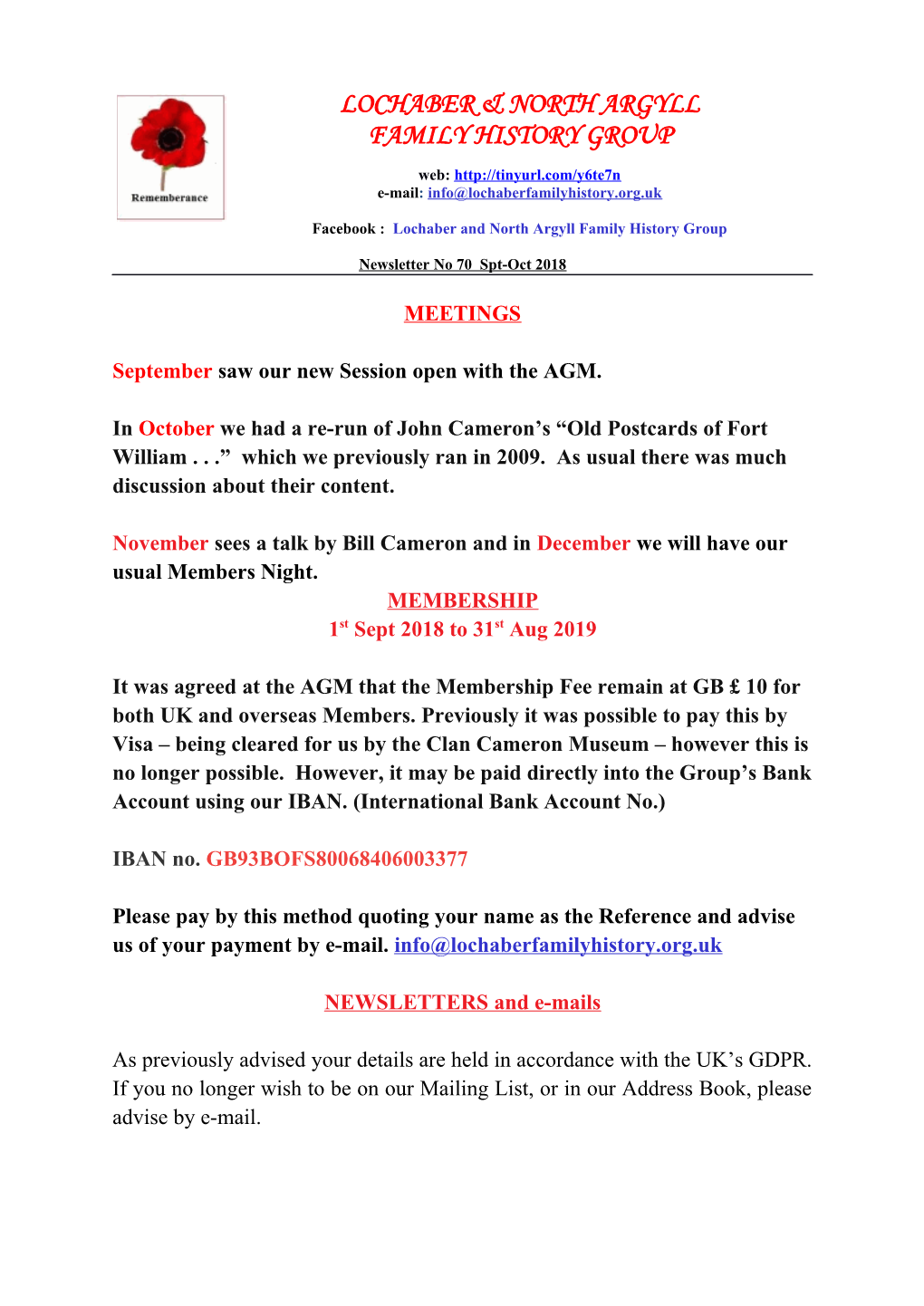 Lochaber & North Argyll Family History Group