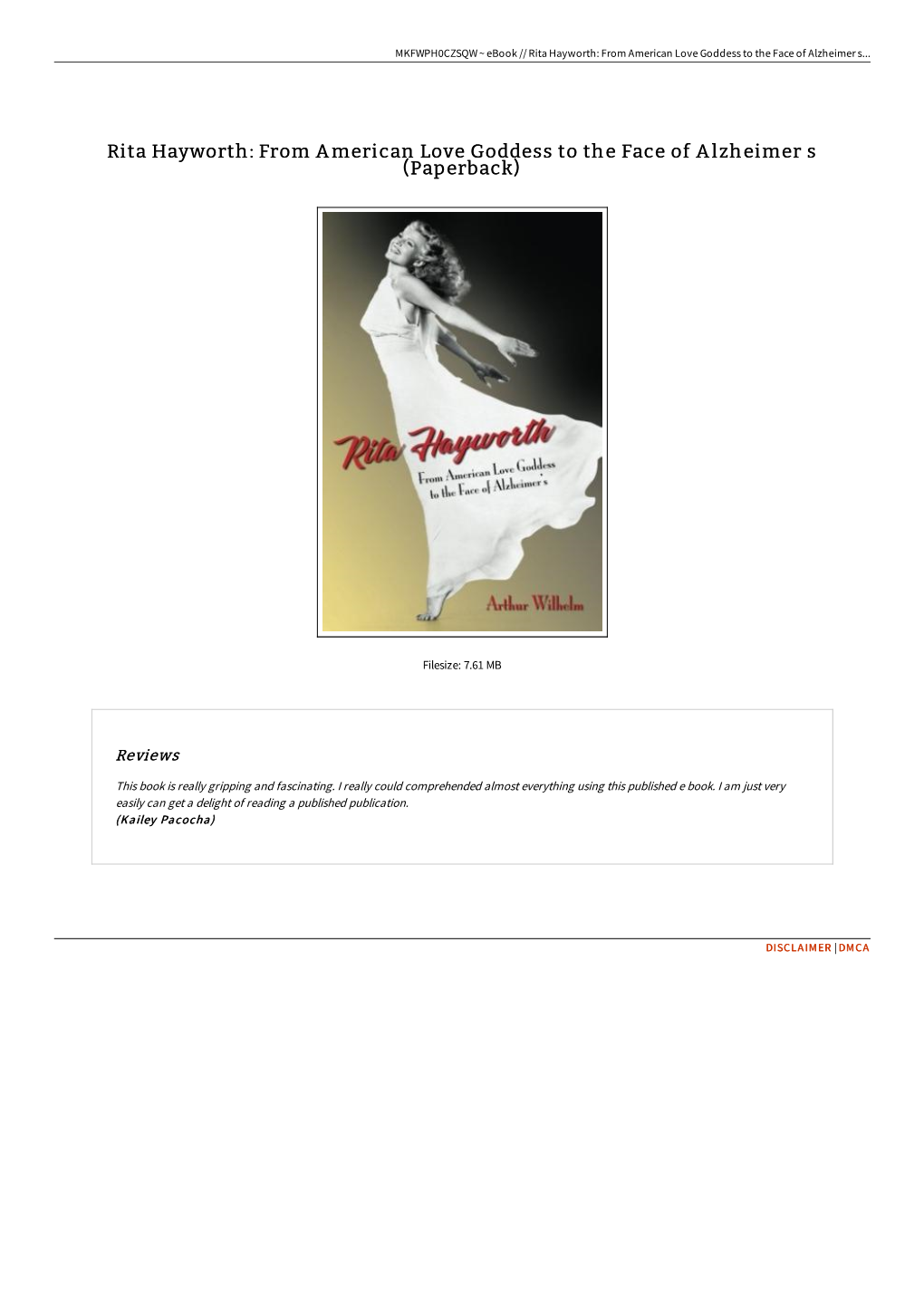 Read PDF ^ Rita Hayworth: from American Love Goddess to The