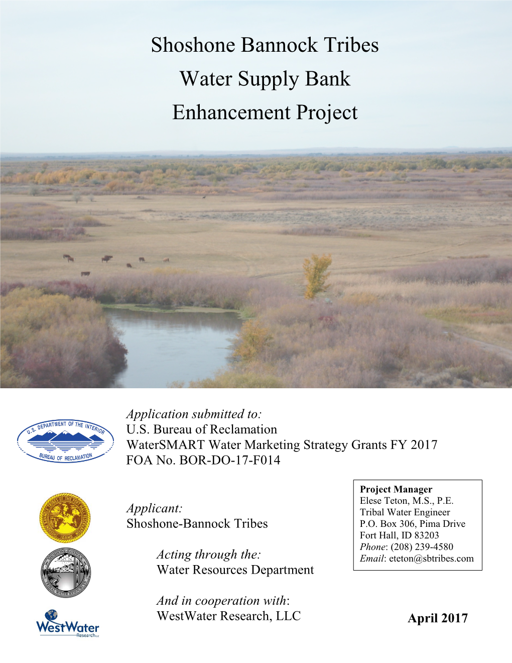 Shoshone Bannock Tribes Water Supply Bank Enhancement Project