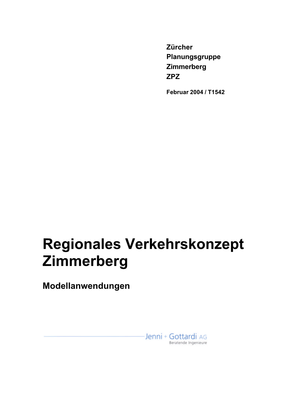 Regionales Verkehrskonzept Zimmerberg