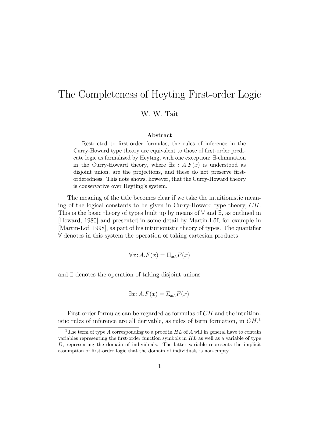 The Completeness of Heyting First-Order Logic